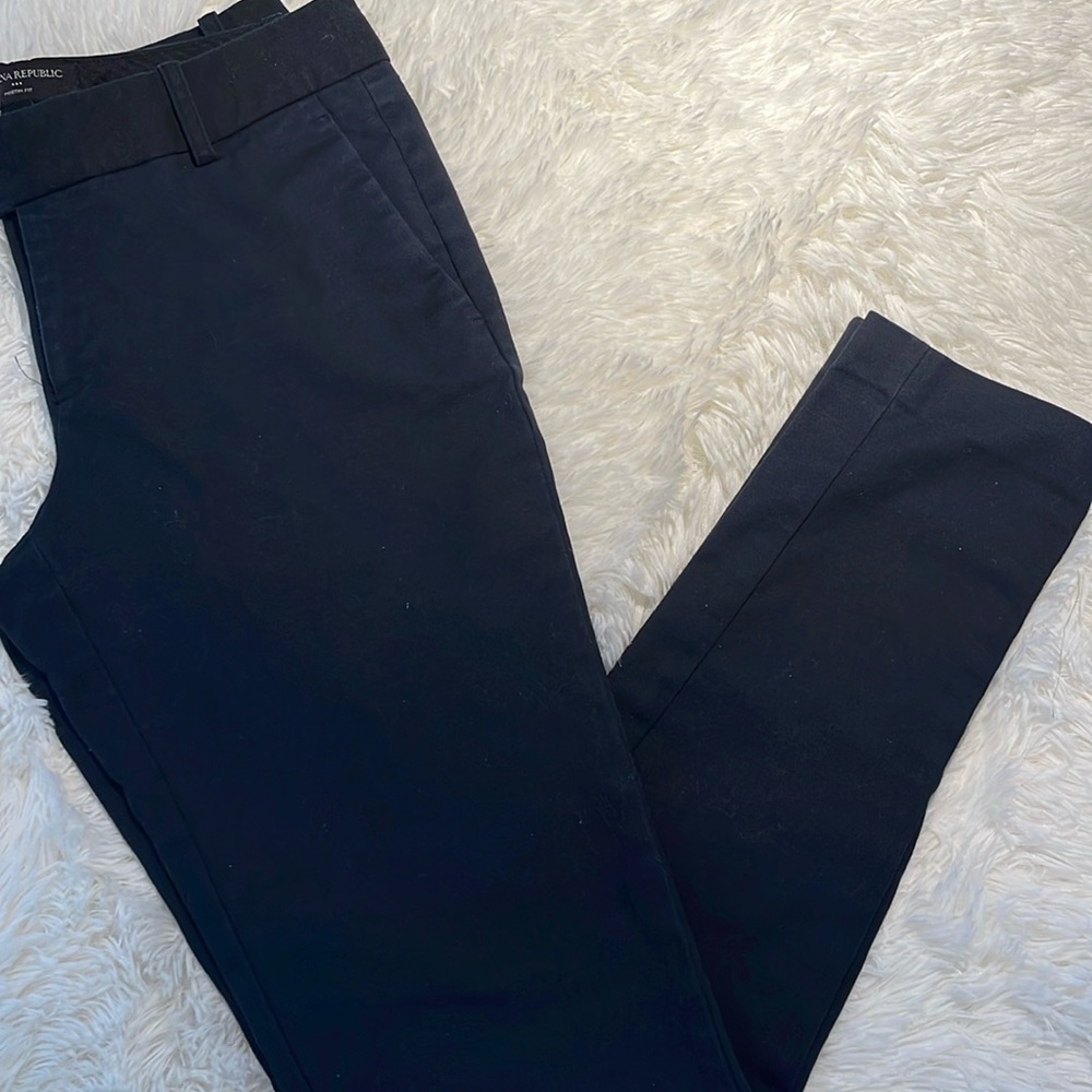 Banana Republic Dark Blue w/ Black waistband and accent Martin Fit Pants Size 2